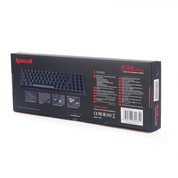 کیبورد مخصوص بازی ردراگون مدل Ashe Pro K626P-KBS
