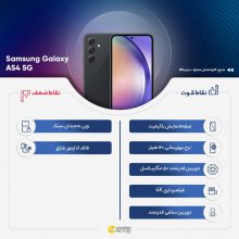 گوشی موبایل سامسونگ مدل Galaxy A54 5G دو سیم کارت ظرفیت 256 گیگابایت و رم 8 گیگابایت به همراه شارژر سامسونگ