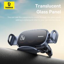 پایه نگهدارنده و شارژر بی سیم گوشی موبایل بیسوس مدل C40355901111-00