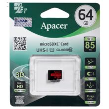 کارت حافظه microSDXC اپیسر مدل AP64G کلاس 10 استاندارد UHS-I U1 سرعت 85MBps ظرفیت 64 گیگابایت