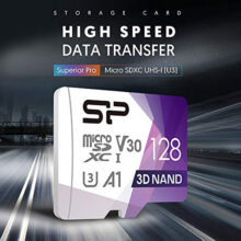 کارت حافظه microSDXC سیلیکون پاور مدل Superior Pro کلاس 10 استاندارد UHS-I U3 سرعت 100MBps ظرفیت 128 گیگابایت به همراه آداپتور SD