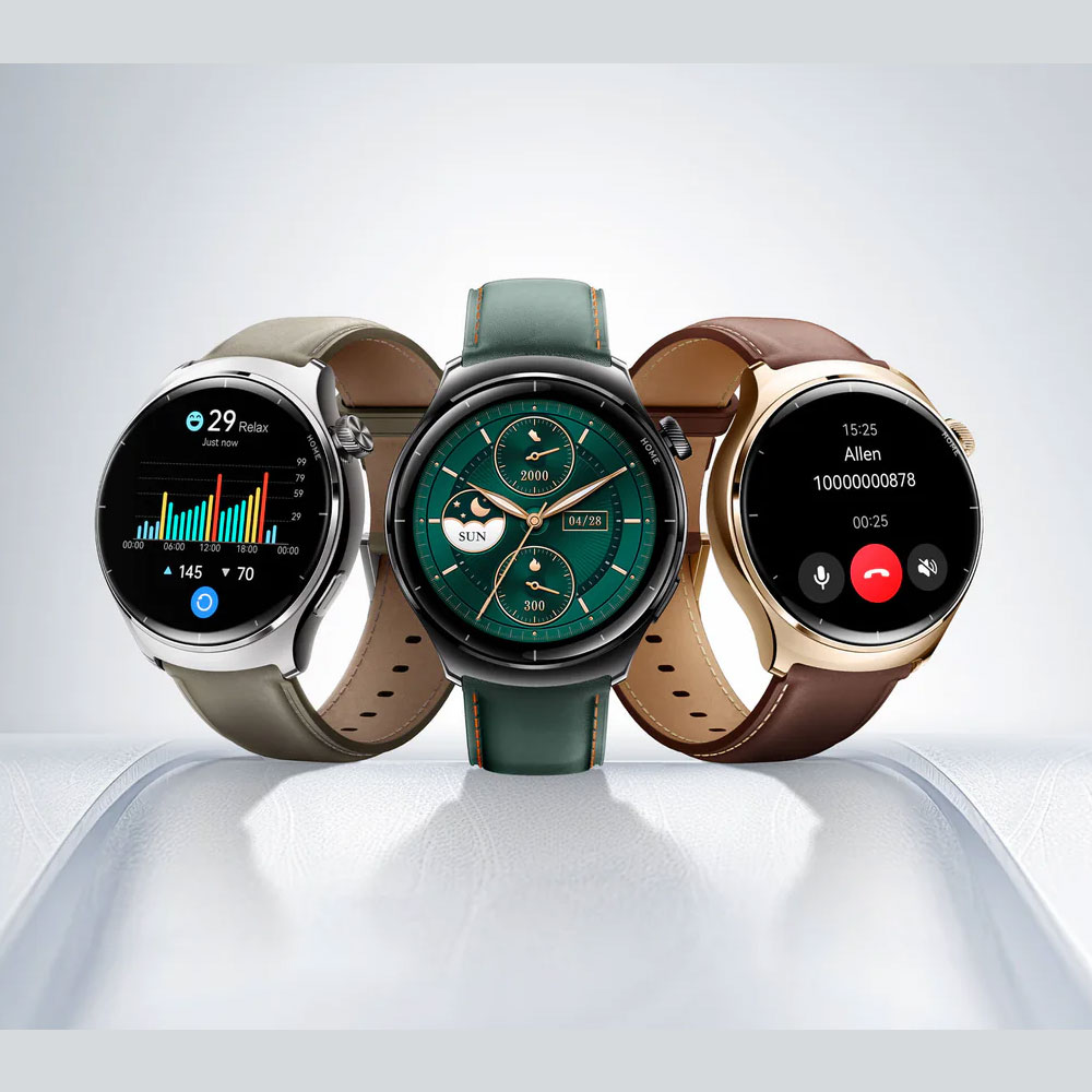 ساعت هوشمند میبرو مدل Lite 3 Pro بند چرمی، ضد آب، صفحه نمایش AMOLED، روشنایی 1000 نیتی، دارای قابلیت صفحه همیشه روشن، سنسور اکسیژن خون، سنسور ضربان قلب