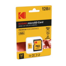 کارت حافظه SDHC کداک مدل V10 کلاس 10 استاندارد C10 سرعت 50mbps ظرفیت 128 گیگابایت به همراه آداپتور