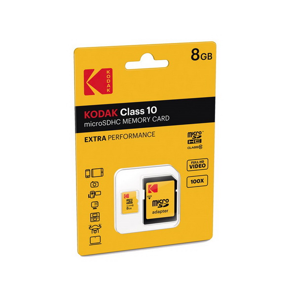 کارت حافظه SDHC کداک مدل V10 کلاس 10 استاندارد C10 سرعت 50mbps ظرفیت 8 گیگابایت