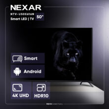 تلویزیون ال ای دی هوشمند نكسار مدل NTV-U50E616N سایز 50 اینچ