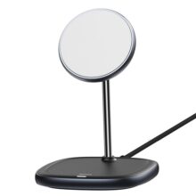 پایه نگهدارنده و شارژر بی سیم گوشی موبایل باسئوس مدل WXSW-01