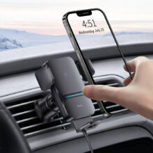 پایه نگهدارنده و شارژر بی سیم گوشی موبایل باسئوس مدل Wisdom Auto