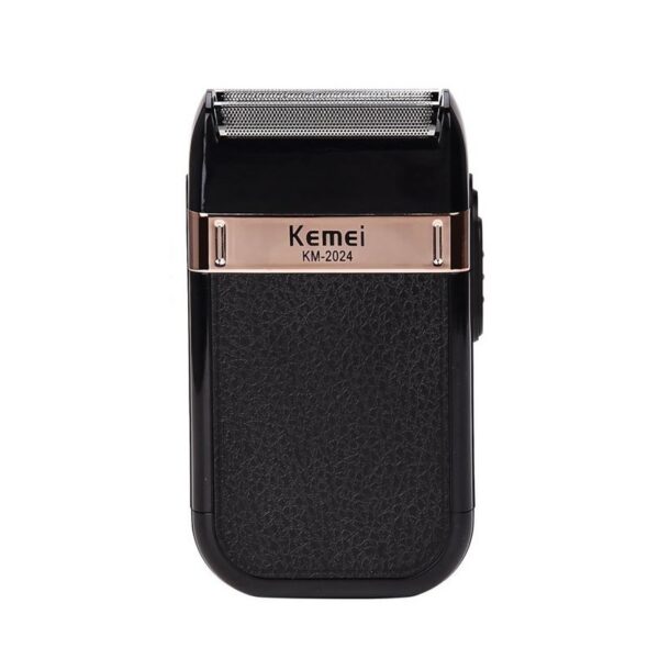 ماشین اصلاح موی صورت کیمی مدل KM-2024، استفاده به صورت خشک و مرطوب، منبع انرژی باتری، تکنولوژی اصلاح به صورت برش مستقیم، مدت زمان استفاده پس از شارژ 45 دقیقه، به همراه کیف نگهداری، روغن، ضد آب، جنس تیغه استیل ضد زنگ