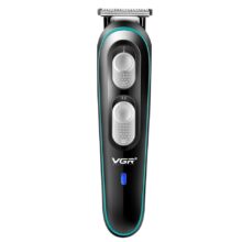 ماشین اصلاح موی صورت وی جی آر مدل V-055، منبع انرژی با باتری قابل شارژ، تکنولوژی اصلاح به صورت برش مستقیم، اندازه اصلاح ۰-۱۰ میلی‌متر، مدت زمان شارژ 90 دقیقه و مدت زمان استفاده پس از شارژ 120 دقیقه، به همراه روغن