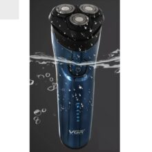 ماشین اصلاح موی صورت وی جی ار مدل V-322، اصلاح به صورت صفر زن، منبع انرژی باتری، تکنولوژی اصلاح به صورت برش چرخشی، مدت زمان شارژ 180 دقیقه و مدت زمان استفاده پس از شارژ 90 دقیقه، به همراه برس تمیزکننده، کابل شارژ، محافظ تیغه، ضد آب
