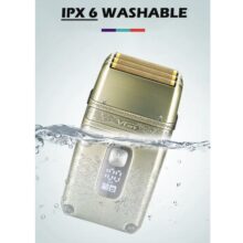 ماشین اصلاح موی سر و صورت وی جی ار مدل V-335، منبع انرژی باتری، تکنولوژی اصلاح به صورت فویلی، مدت زمان شارژ 90 دقیقه و مدت زمان استفاده پس از شارژ 80 دقیقه، به همراه برس تمیزکننده، ضد آب، جنس تیغه استیل پیشرفته