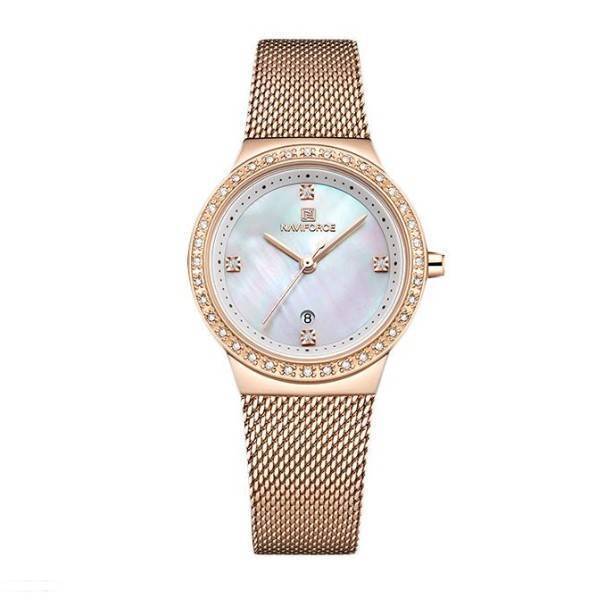 ساعت مچی زنانه نیوی فورس (Naviforce‏) مدل عقربه ایNF5005-RG-WH