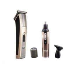 ماشین اصلاح موی صورت کیمی (Kemei) مدل KM-5017 به همراه موزن گوش و بینی و ابرو براون مدل BR-3007
