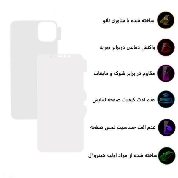 محافظ صفحه و پشت گوشی بوف مدل HgC15مناسب گوشی اپل iphone 11 pro max