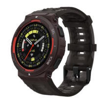 ساعت هوشمند امیزفیت مدل SR DYNAMIC ACTIVE TRACK EDGE دارای قابلیت های صفحه نمایش رنگی، صفحه نمایش لمسی بند سیلیکون