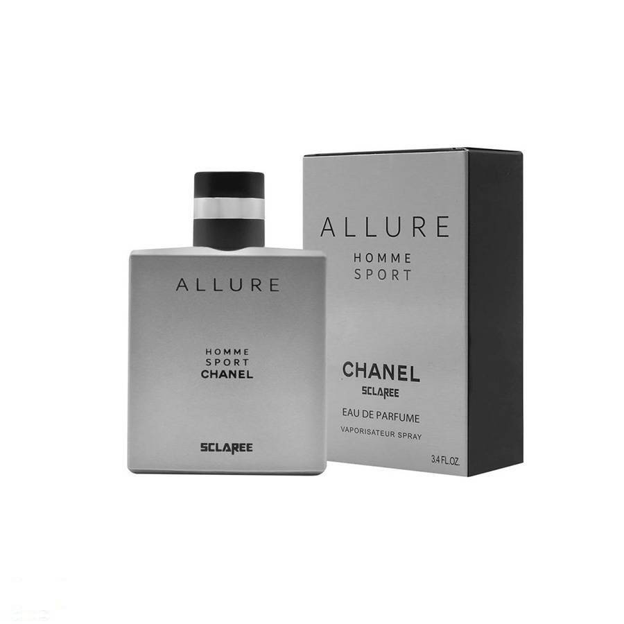 ادوپرفیوم مردانه پینک ویژوآل مدل azzaro Chrome به همراه ادوپرفیوم مردانه اسکلاره مدل Allure Chanel