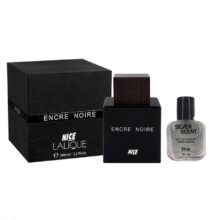 ادوپرفیوم نایس پاپت مدل Encre Noire Lalique به همراه عطر جیبی پینک ویژوآل مدل Silver Scent