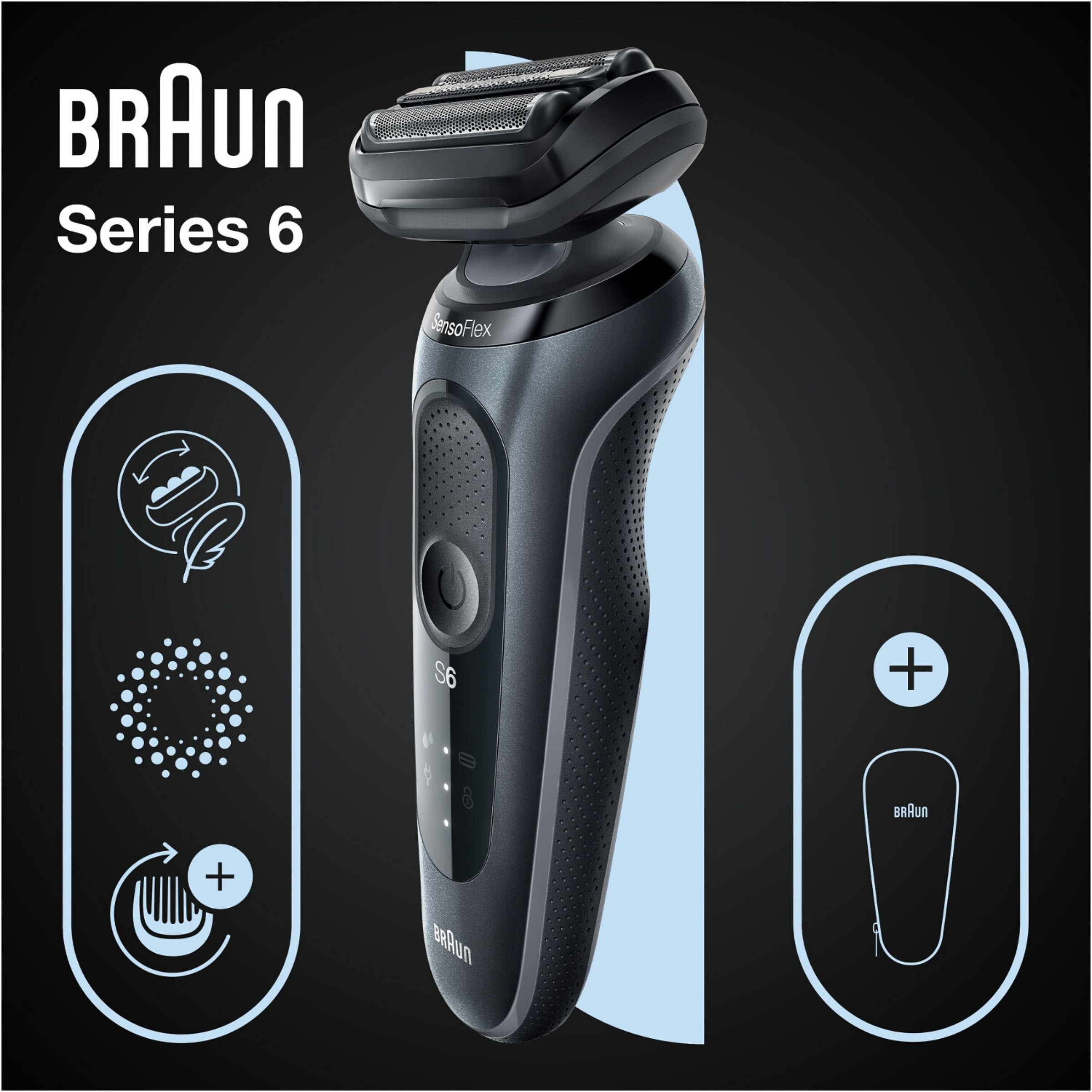 ماشین اصلاح موی صورت شارژی براون مدل series6 61N1000s