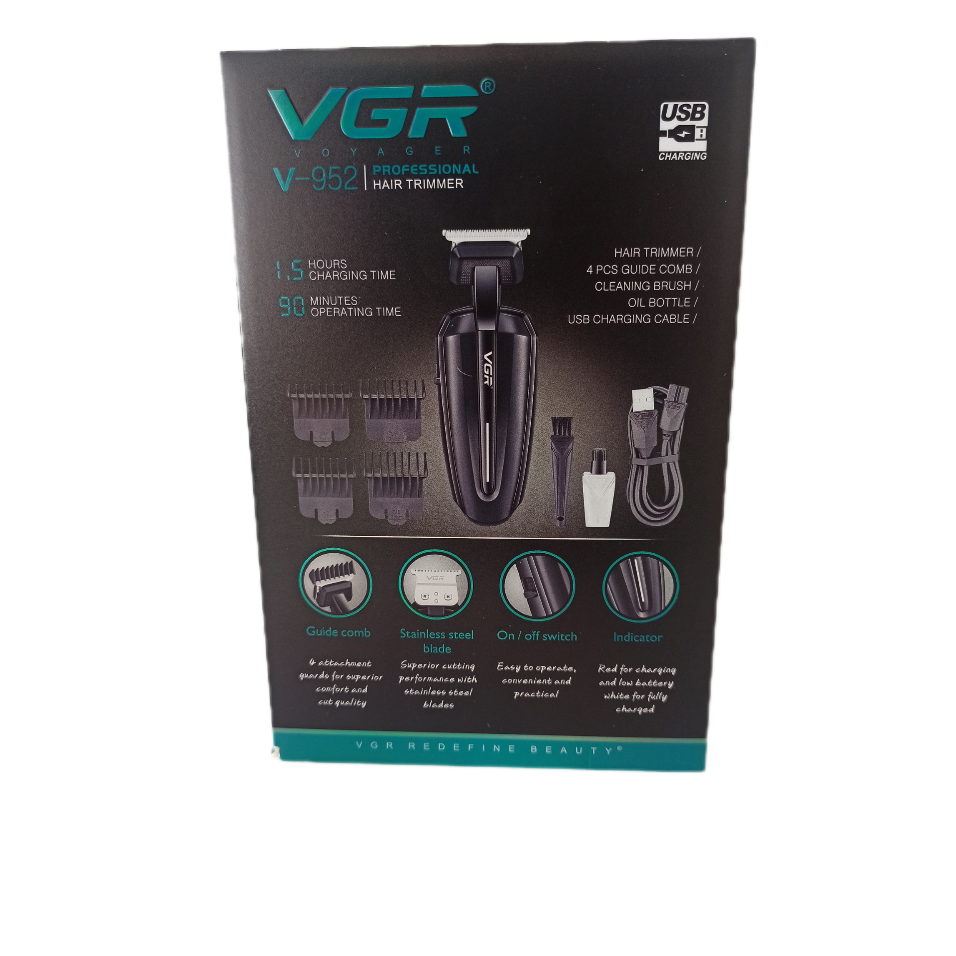 ماشین اصلاح موی سر و صورت وی جی ار مدل 952