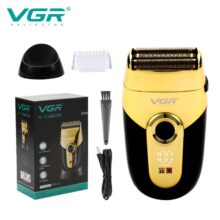 ماشین اصلاح موی صورت وی جی ار مدل V-383، اصلاح به صورت صفر زن، منبع انرژی باتری، تکنولوژی اصلاح به صورت فویلی، مدت زمان شارژ 90 دقیقه و مدت زمان استفاده پس از شارژ 60 دقیقه، به همراه برس تمیزکننده، محافظ، کابل شارژ، ضد آب، جنس تیغه استیل پیشرفته