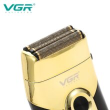 ماشین اصلاح موی صورت وی جی ار مدل V-383، اصلاح به صورت صفر زن، منبع انرژی باتری، تکنولوژی اصلاح به صورت فویلی، مدت زمان شارژ 90 دقیقه و مدت زمان استفاده پس از شارژ 60 دقیقه، به همراه برس تمیزکننده، محافظ، کابل شارژ، ضد آب، جنس تیغه استیل پیشرفته