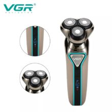 ماشین اصلاح موی صورت وی جی ار مدل V-323، منبع انرژی باتری، تکنولوژی اصلاح به صورت برش چرخشی، اندازه اصلاح 0.01 میلی‌متر، مدت زمان استفاده پس از شارژ 60 دقیقه، به همراه برس تمیزکننده، کیف نگهداری، ضد آب