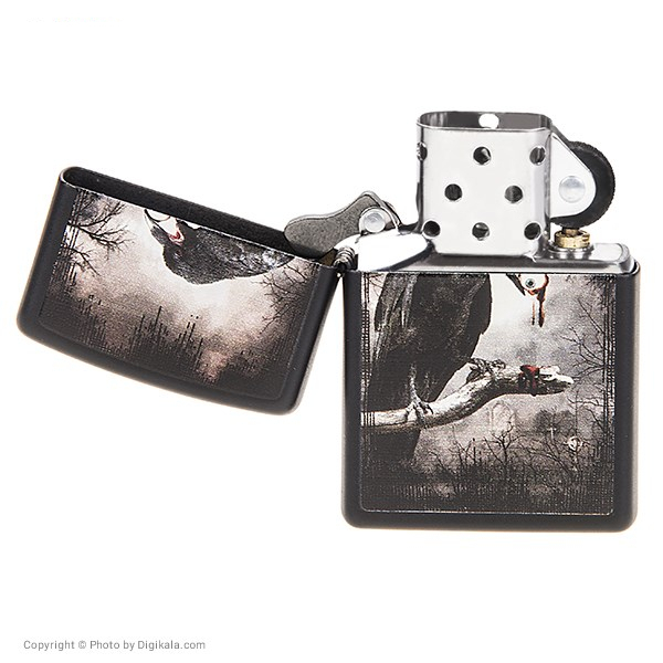 فندک زیپو مدل Goth Raven Eyeball کد 28434