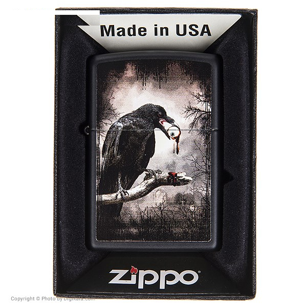 فندک زیپو مدل Goth Raven Eyeball کد 28434
