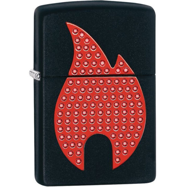 فندک زیپو مدل Bling Zippo Flame Black Matte کد 29106