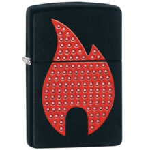 فندک زیپو مدل Bling Zippo Flame Black Matte کد 29106