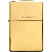 فندک زیپو مدل Reg H Pol Brass کد 254