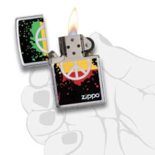 فندک زیپو مدل peace brushed chrome کد 29606