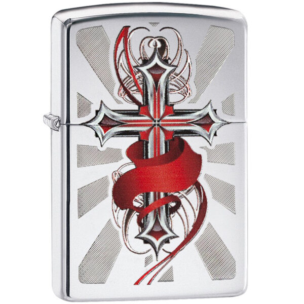 فندک زیپو مدل CROSS WITH WINGS کد 28526