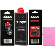 ست فندک زیپو مدل Regular Pink Matte کد 238