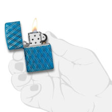 فندک زیپو مدل Armor High Polish Blue Diamonds کد 29964