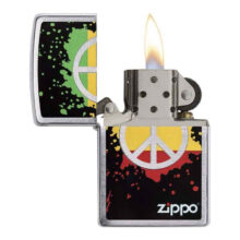 فندک زیپو مدل peace brushed chrome کد 29606