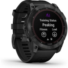 ساعت هوشمند گارمین مدل Fenix 7x SOLAR دارای قابلیت های صفحه نمایش لمسی , کنترل موسیقی (Music Player) , کنترل سطح اکسیژن خون، بند سیلیکون