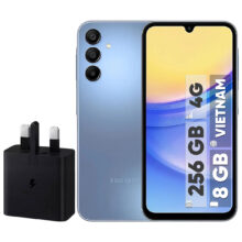 گوشی موبایل سامسونگ مدل Galaxy A15 دو سیم کارت ظرفیت 256 گیگابایت و رم 8 گیگابایت به همراه شارژر 15وات سامسونگ – ویتنام