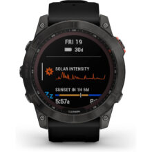 ساعت هوشمند گارمین مدل Fenix 7x SOLAR دارای قابلیت های صفحه نمایش لمسی , کنترل موسیقی (Music Player) , کنترل سطح اکسیژن خون، بند سیلیکون