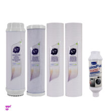 فیلتر دستگاه تصفیه آب آکوآ اسپرینگ مدل F-S7-W4A مجموعه  4 عددی  به همراه رسوب گیر اسکالکس پلاس