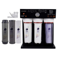 دستگاه تصفیه کننده آب آکوآ اسپرینگ مدل RO-S7-BZ 7002 به همراه فیلتر مجموعه سه عددی و کیت نشتی گیر