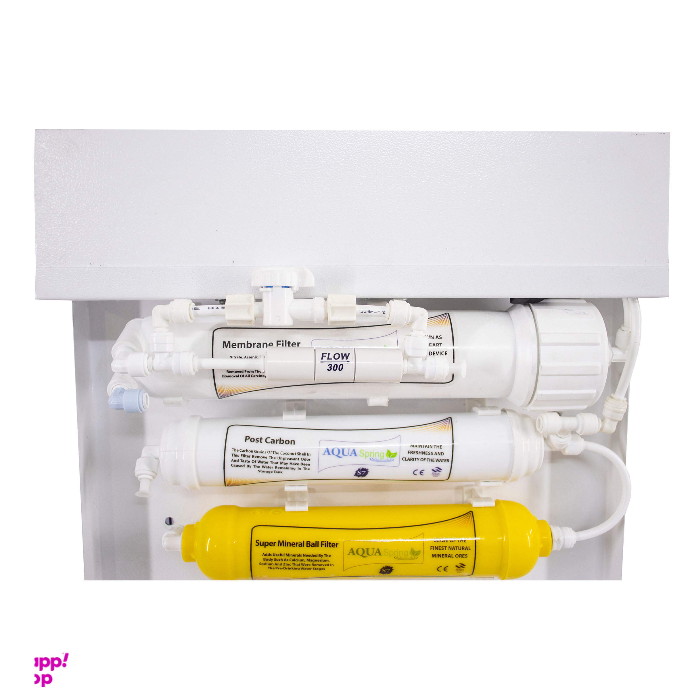 دستگاه تصفیه کننده آب آکوآ اسپرینگ مدل RO-S7-WZ 7950 به همراه رسوب گیر گلیتز