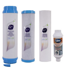فیلتر دستگاه تصفیه آب آکوآ اسپرینگ مدل F-S7-B3G مجموعه 3 عددی به همراه رسوب گیر گلیتز