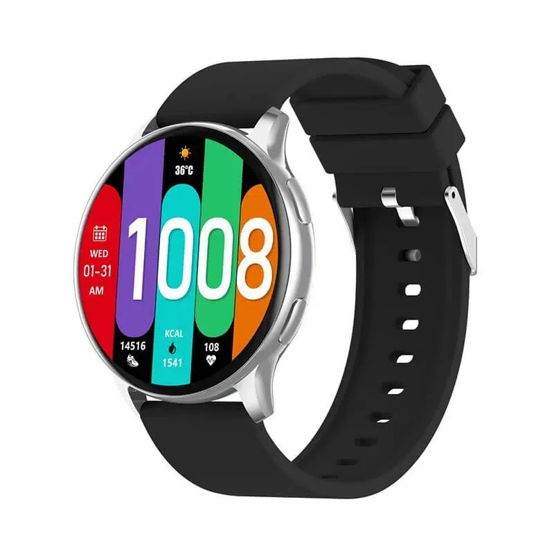 ساعت هوشمند گلوریمی مدل MMD PORTABLE GR1 TRULY  دارای قابلیت های کنترل موسیقی (Music Player)، صفحه نمایش رنگی، صفحه نمایش لمسی، قابلیت مکالمه از طریق بلوتوث بند سیلیکون