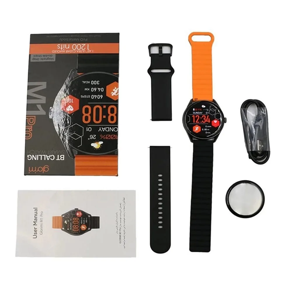 ساعت هوشمند گلوریمی مدل MAR SEAWTE IM 1 PRO دارای قابلیت های قابلیت مکالمه از طریق بلوتوث، قابلیت مکالمه مستقیم، پشتیبانی از زبان فارسی در منو و سیستم‌عامل بند سیلیکون