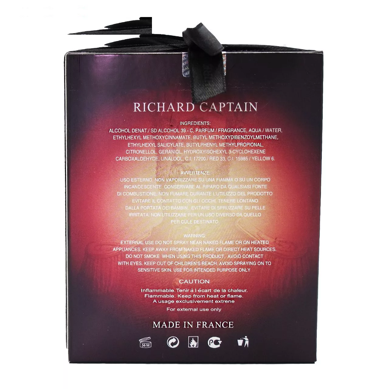 ادو پرفیوم مردانه کاپتان بلک ورد مدل Richard Captain حجم 100 میلی لیتر