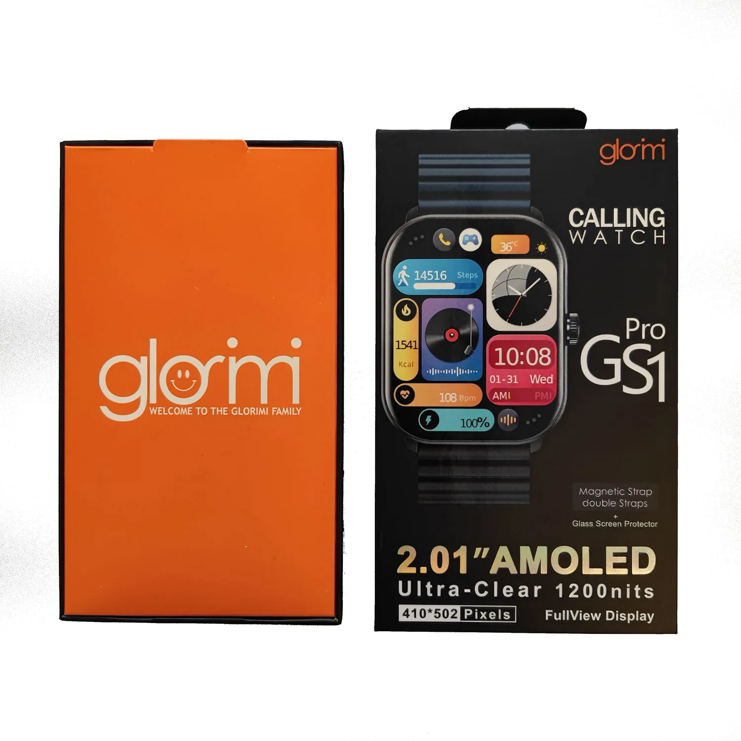 ساعت هوشمند گلوریمی مدل MIS SMART PRO GS1 DYNAMIC دارای قابلیت های صفحه نمایش رنگی، صفحه نمایش لمسی، کنترل موسیقی (Music Player)، پشتیبانی از زبان فارسی در منو و سیستمعامل بند سیلیکون