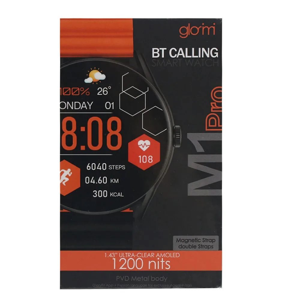 ساعت هوشمند گلوریمی مدل MAR SEAWTE IM 1 PRO دارای قابلیت های قابلیت مکالمه از طریق بلوتوث، قابلیت مکالمه مستقیم، پشتیبانی از زبان فارسی در منو و سیستم‌عامل بند سیلیکون