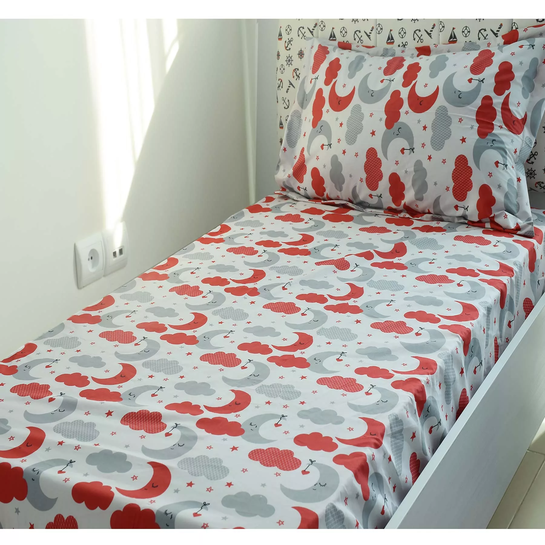 سرویس ملحفه بومرنگ مدل Mahak-90 یکنفره 2 تکه