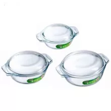 ظرف پخت پیرکس مدل borosilicate مجموعه سه عددی